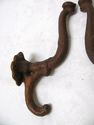 Antique Primitive Heavy cast iron Coat Hanger doub