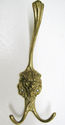 Antique Lion Head Brass Hat Coat Hanger Hook  Vict