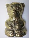 Lovely Cute Set Pair Vintage Solid  Brass Teddy Be