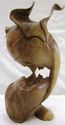 Gorgeous Wood Statue Kissing Loving Couple Hand Ca