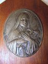  Antique Holy Water Font Bronze Plaque Saint Teres