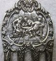 Ornate Painting Scene Antique Meat Roast Carving F