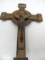 Stunning Antique Religious Bronzed Cross Crucifix 