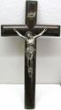 Stunning Lg Antique Religious Wood Cross Crucifix 