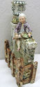 Lovely Antique Majolica Pottery Figural Statue Fig