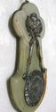 Gorgeous Antique Green Onyx Plaque w Holy Madonna 