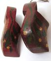 Tiny Minuature Pair of Clogs Primitive Antique Han