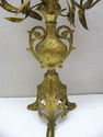 L Antique Gold Flowers Candle Holder Stand Old Ita