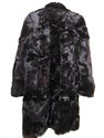 Vintage Women's Ladies Genuine Fur Coat Shiny Blac