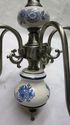 Beautiful Vintage Delft Blue Ceramic Chandelier Ce