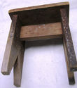 Sweet  Antique Foot Milking Stool Farm Bench Wood 