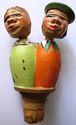 **Vintage Carved wood Mechanical Animated Bottle S