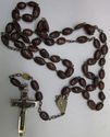 Antique Rosary w Holy Land Relic Olive Seed Beads 