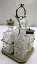 Antique Condiment Cruet Set Vintage ESPN Silver pl