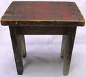 Sweet  Antique Foot Milking Stool Farm Bench Wood 