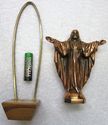 Vintage Icon Statue Jesus Open Arms Catholic Chris