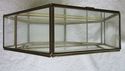 L Vintage Glass Mirrored Curio Cabinet Brass Jewel