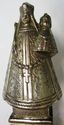 Antique Icon Silver metal Statue Virgin Lady Black