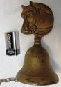 Gorgeous Antique Brass Brass Bell with Horse Head 