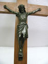 Antique Religious Cross Crucifix  Bronze Corpus Ch