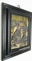 Old Antique Framed Painting  in Repousse Copper Ar