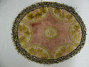  Sm Vintage Italian Gold Brocade Doily Doiley Rug 