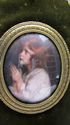 Antique Velvet Fabric Picture Frame Portrait Prayi