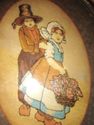 Old Antique Framed Needle Point Cross Stitch Embro