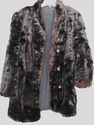 Vintage Women's Ladies Genuine Fur Coat Shiny Blac