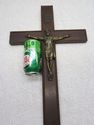 Large Antique Crucifix Ornate Wood Cross Corpus Je