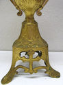 L Antique Gold Flowers Candle Holder Stand Old Ita