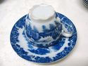 Antique Bone China Porcelain BLUE  WHITE Tea Cup S