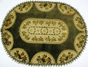 Vintage Old Italian Gold Brocade Doily Doiley Rug 