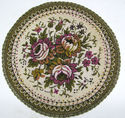 Vintage Italian Gold Brocade Doily Doiley Rug Tabl