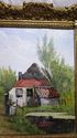 Old Antique Original Painting Dutch Landscape Sign