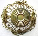 Vintage Italian Tole Gilded Basket 1950 Era Shabby