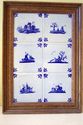 Antique Delft Blue Tiles Holland Hand Painted Fram