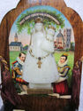 Antique Vintage Holy Water Font Montaigu Madonna  