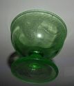 Set Vintage Clear & Green Vaseline Depression Glas