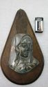 Antique Old Silver Madonna Virgin Mary Plaque Vint