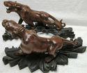 Stunning Vintage Wild Panthers Cats Animal Stature