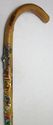 Vintage Natural Bend Wood Hiking Walking Stick Can