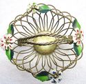 Vintage Italian Tole Gilded Basket 1950 Era Shabby