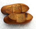 Cute Tiny Miniature Pair of Clogs Primitive Antiqu