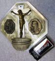 Vintage Religious Holy Water Font Faux Marble Lour