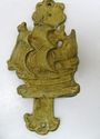 Antique Front Door knocker Brass Gallion Ship Vint