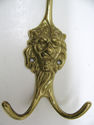 Antique Lion Head Brass Hat Coat Hanger Hook  Vict