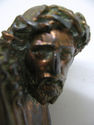 Old French Antique Bronze Statue Jesus Thorn Crown