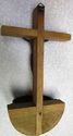 Antique Jesus Christ Holy Water Font with Vintage 