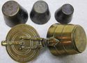 Fantastic Antique Brass Nested Cup Weights for Sca